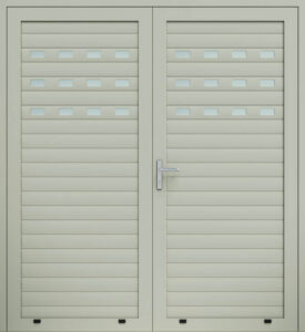 dvojkridlove hlinikove panelove dvere profil AW100 presklenné panely