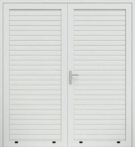 dvojkridlove hlinikove panelove dvere profil AW77 RAL9016 biela