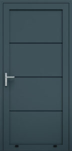 jednokridlove hlinikove panelove dvere bez prelisov RAL7016 antracit